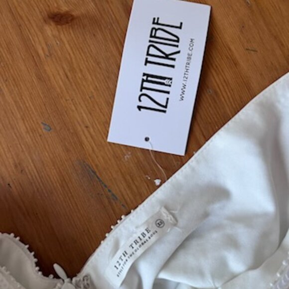 NWT 12th Tribe Beaded White Dress - Picture 4 of 4